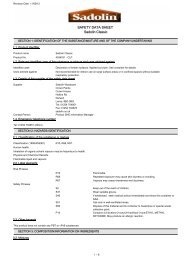 SAFETY DATA SHEET Sadolin Classic