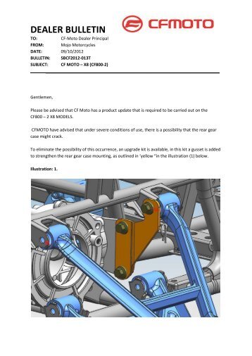 CF2012-013T - Rear Gear Case Gusset ... - Mojo Motorcycles