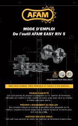 MODE D'EMPLOI De l'outil AFAM EASY RIV 5 - AFAM.com