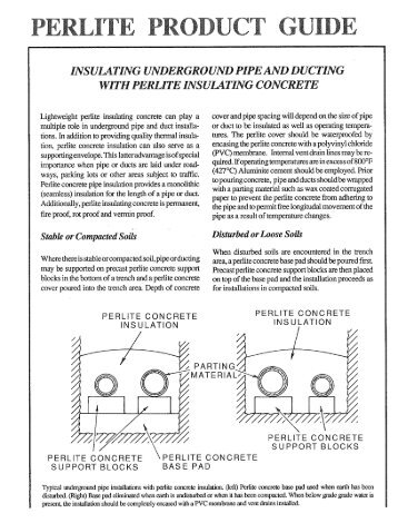 insulating underground pipe and ducting with perlite ... - Europerl