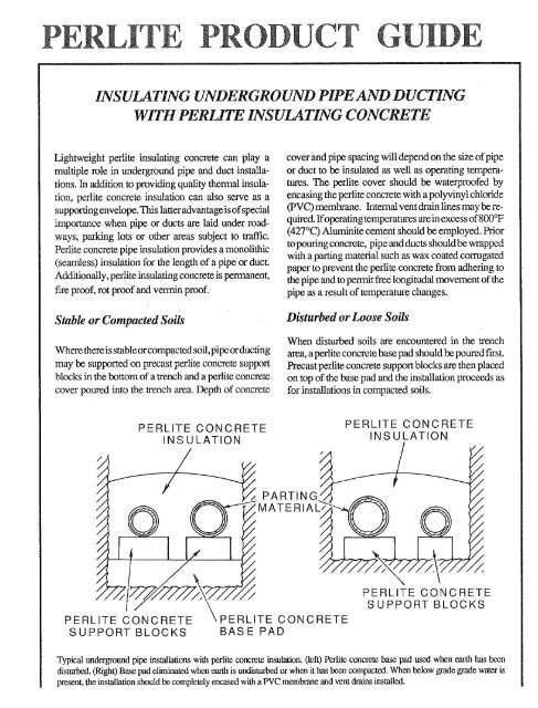 insulating underground pipe and ducting with perlite ... - Europerl