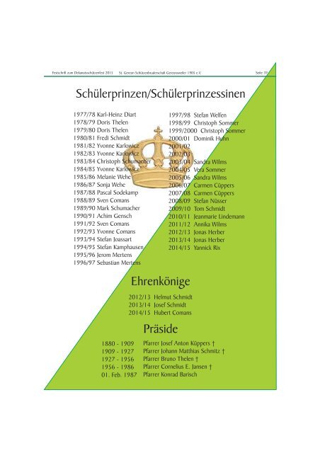 Festschrift zum Dekanatsschützenfest 2015