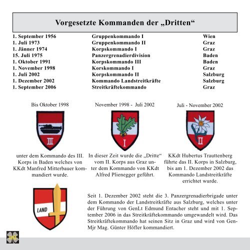 die geschichte der 3. panzergrenadierbrigade - Österreichs ...