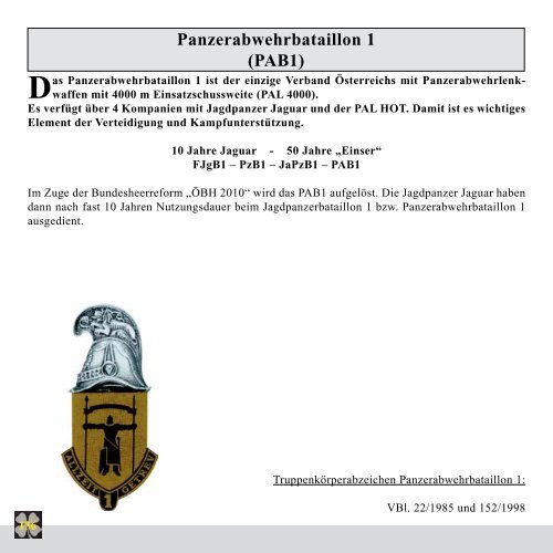 die geschichte der 3. panzergrenadierbrigade - Österreichs ...