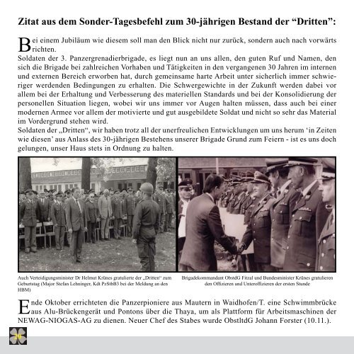 die geschichte der 3. panzergrenadierbrigade - Österreichs ...