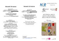 Il programma degli incontri - Provincia solidale