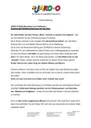 Pressemitteilung JAKO-O Wald-Abenteuer-Lern-Software ...