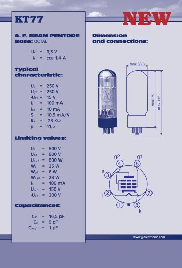 JJ KT77 Datasheet 2005 - Dr. Tube