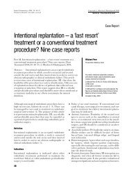 Intentional replantation ^ a `last resort' treatment or a ...