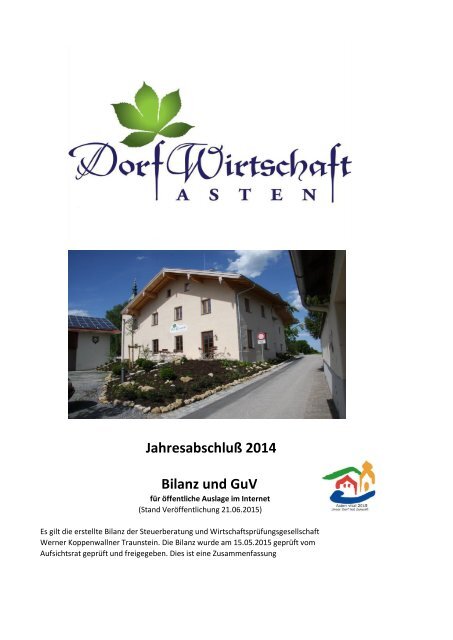 Jahresabschluß 2014 