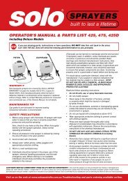 Download Owners Manual & Spare Parts List PDF - Outdoor Power