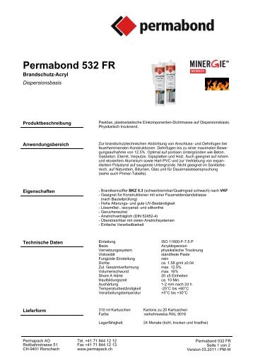 Permabond 532 FR - Permapack AG