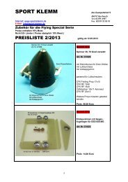 preisliste 2/2013 - Sport Klemm Flugmodelle