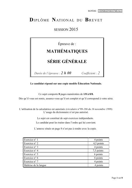 Prepabrevet Math brevet-2015-maths