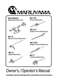 Download the Maruyama MC2600-RS Owner's Manual - Powerup ...