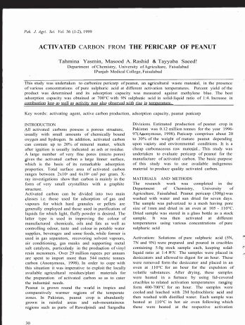 the pericarp of peanut - Pakistan Journal of Agricultural Sciences ...