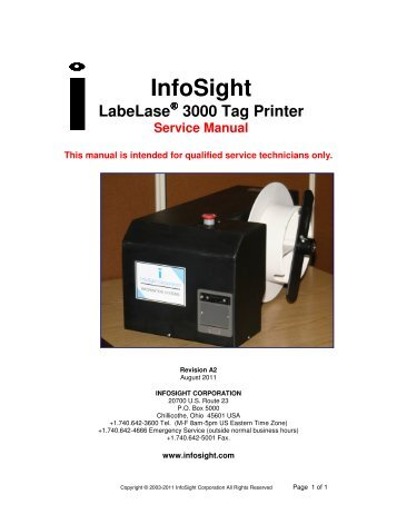 LL3000 Tag Printer Service Manual RevA2.pdf - InfoSight Corporation