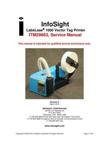 LL1000 Vector Tag Printer Service Manual REV 0.pdf - InfoSight ...