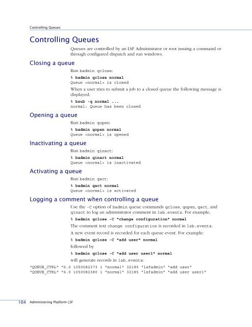 Administering Platform LSF - SAS