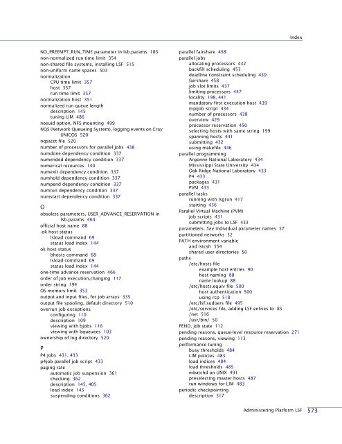 Administering Platform LSF - SAS