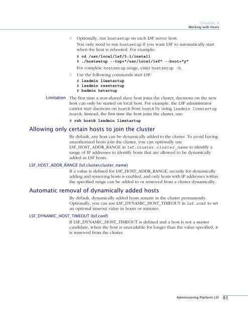 Administering Platform LSF - SAS