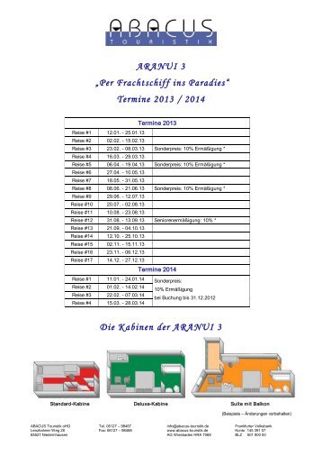 ARANUI 3 „Per Frachtschiff ins Paradies“ Termine 2013 / 2014 Die ...