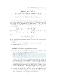 Project C/MPI: Matrix-Vector Multiplication - Sebastien Varrette