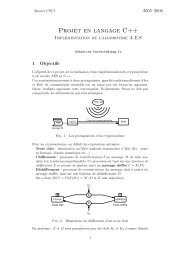 Projet en langage C++ - Sebastien Varrette - UniversitÃ© du ...