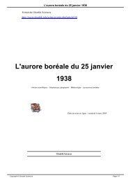 L'aurore borÃ©ale du 25 janvier 1938 - Page d'accueil