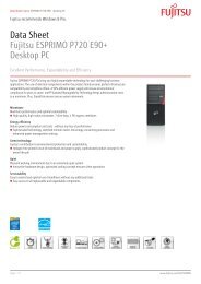 Data Sheet Fujitsu ESPRIMO P720 E90+ Desktop PC