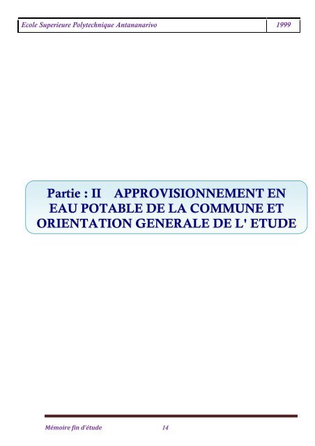 etude avant projet detaille d'adduction d'eau potable dans la ...