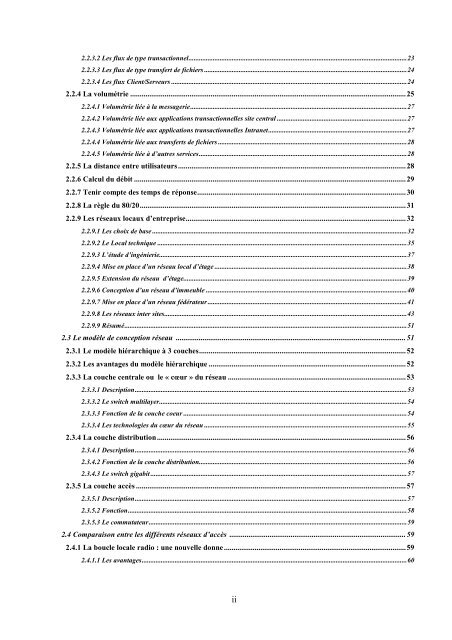 contribution Ã  l'etude et au dimensionnement d'un reseau d'entreprise