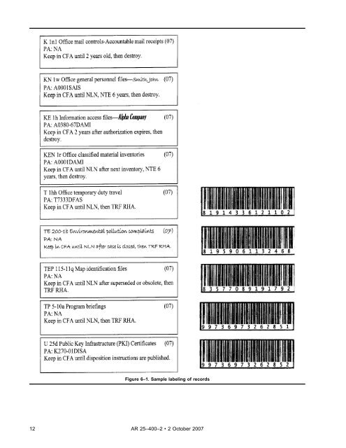 The Army Records Information Management System (ARIMS)