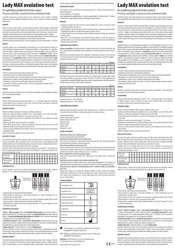 Lady MAX ovulation test Lady MAX ovulation test - Dr. Max LÃ©kÃ¡rna