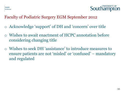 Challenging medicine: how to influence the agenda in foot surgery