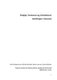 Slidgigt. Forekomst og risikofaktorer Udviklingen i Danmark