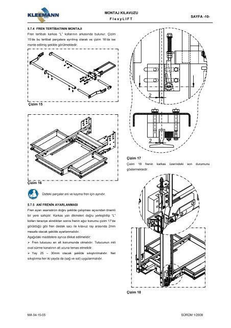 FlexyLift montaj klavuzu.pdf - KLEEMANN