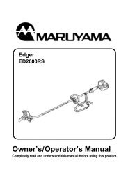 Download the Maruyama ED2600 Edger Owner's Manual - Powerup ...