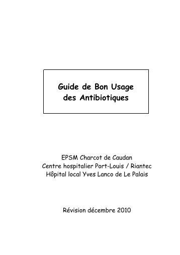 Guide de Bon Usage des Antibiotiques - OMéDIT Basse-Normandie