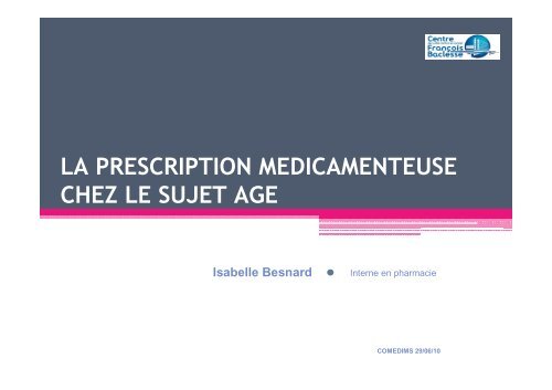 EPP prescription médicamenteuse chez sujet âgé - omedit-basse ...