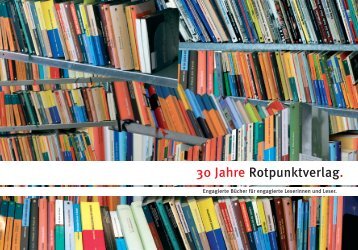 30 Jahre Rotpunktverlag.