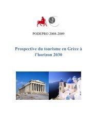 Juin 2009 - Prospective du tourisme en Grece a l'horizon 2030