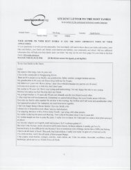 Student Letter To The Host Family Nacel Open Door