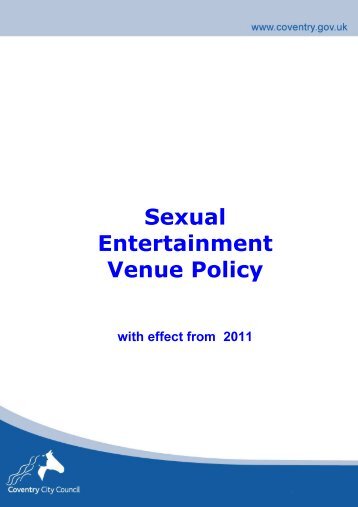 Sexual Entertainment Venue Policy - Coventry City Council