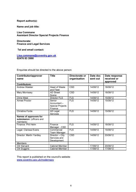 CSWDC - Coventry City Council