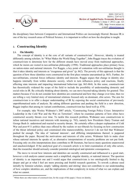 Volume 3, ISSUE1/2012 - Review of Applied Socio-Economic ...