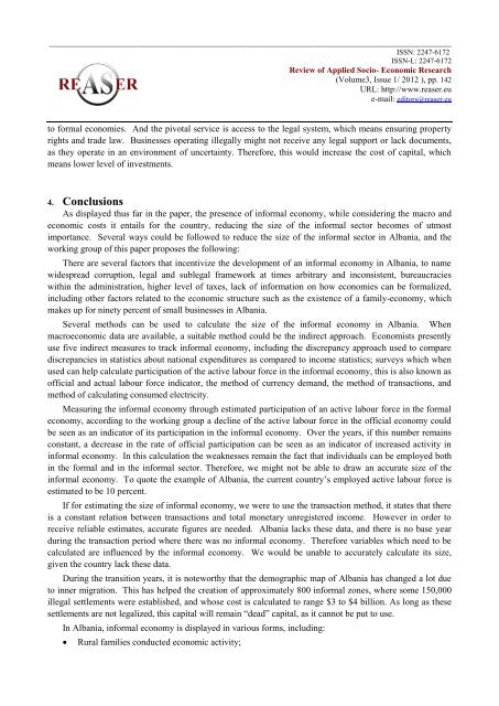 Volume 3, ISSUE1/2012 - Review of Applied Socio-Economic ...