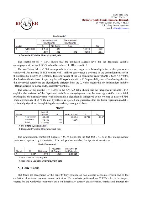 Volume 3, ISSUE1/2012 - Review of Applied Socio-Economic ...