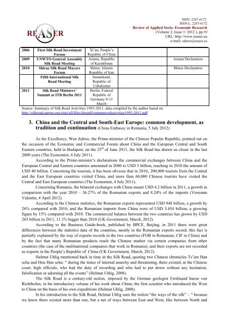 Volume 3, ISSUE1/2012 - Review of Applied Socio-Economic ...