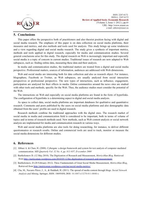 Volume 3, ISSUE1/2012 - Review of Applied Socio-Economic ...